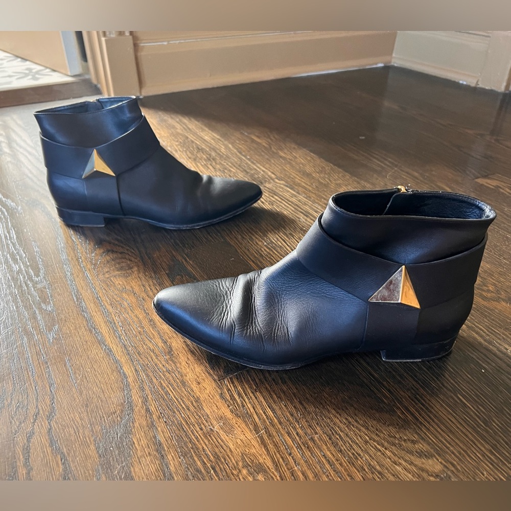 Giuseppe Zanotti Black Ankle Boots Size 38.5